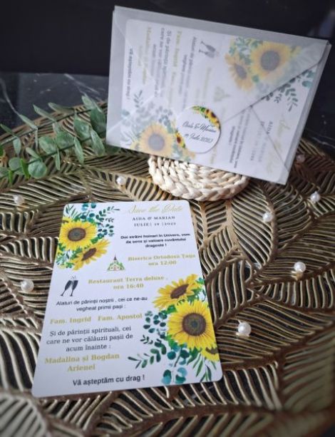 Invitatie nunt floarea soarelui