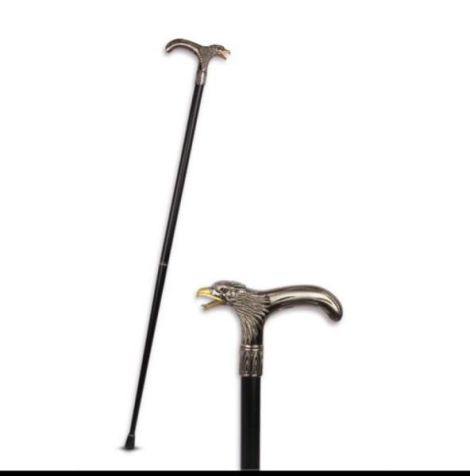 Baston din metal cu maner din aluminiu