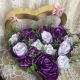 Aranjament flori satin