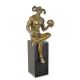 Satan cu craniu-statueta din bronz pe soclu din ma