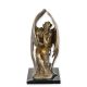 Satan meditand-statueta din bronz pe soclu marmura