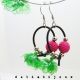Cercei statement handmade unicat - PET-uri plasti