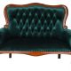 Sofa Chippendale din lemn mahon cu tapiterie catif