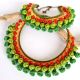 Colier crosetat Mexican green