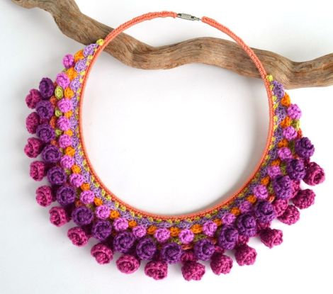 Colier crosetat Purple dream