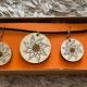 Set bijuterii lemn Floare de colt