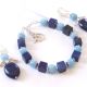 Cercei inger lapis lazuli si calcedon