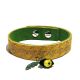 Bratara piele Charm Floral Galben Aurie