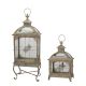 Set doua felinare din metal auriu