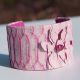 Bratara piele Be Precious Pink Bombon Unicat