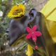 Cercei piele Be Mystic Magenta Flower Chants