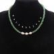 Colier handmade - aventurin si perle cultura cod1