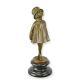 Scolarita-statueta din bronz cu un soclu marmura