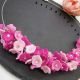 Colier handmade statement -floral - foamiran cod1