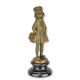 Scolarita-statueta din bronz cu un soclu marmura