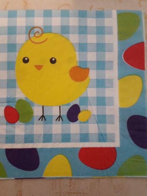 Chicken and Colored Eggs