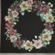 Winter Wreath on Black