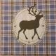 Deer on Blue Checkered