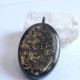 Pandantiv Oval Negru cu auriu