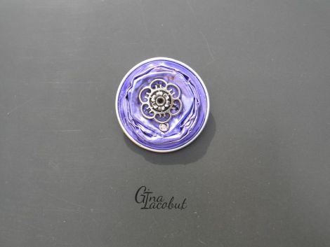 Brosa reciclata din capsule de cafea cu floare