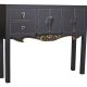 Consola exotica neagra cu doua sertare