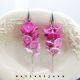 Cercei handmade statement unicat -flori - foamiran