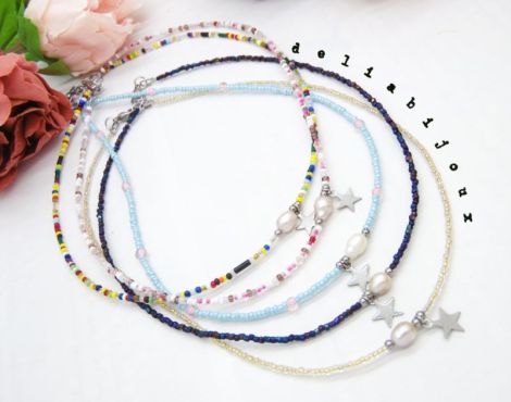 Set 5 coliere handmade - perle naturale de cultura