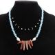 Colier handmade - angelit sidef si perle cultura 