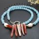 Colier handmade - angelit sidef si perle cultura 
