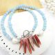 Colier handmade - angelit sidef si perle cultura 