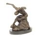Dansator nud-statueta din bronz masiv 