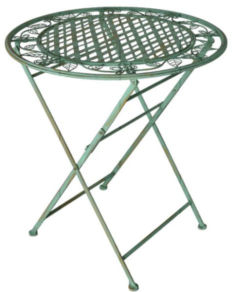 Masa din fier forjat antik green