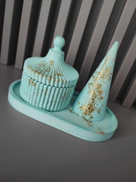 Set decorativ turquoise