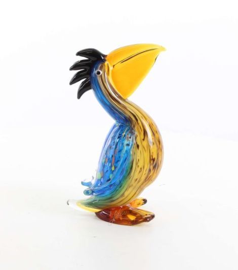 Pelican-figurina din sticla Murano