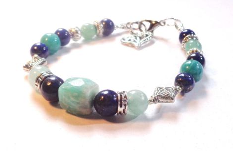 Bratara amazonit si lapis lazuli