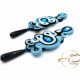 Cercei statement mari albastrii soutache