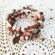 bratara boho spirala roz rodonit antichizat