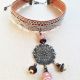 colier chocker boho rustic dantelat filigranat