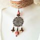 colier chocker boho rustic dantelat filigranat