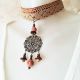 colier chocker boho rustic dantelat filigranat