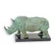 Rinocer-statueta din bronz cu un soclu din marmura