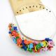 Colier handmade statement -floral - multicolor foa