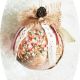 glob roz rustic dantelat decor Craciun