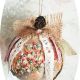 glob roz rustic dantelat decor Craciun