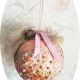 glob rustic roz dantelat decor Craciun
