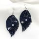 Cercei handmade unicat din Blug Denim