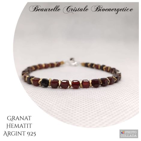BRATARA GRANAT SI HEMATIT