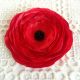 brosa floare  mare mac rosu  12 cm