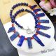 Colier handmade statement unicat - coral si lapis 