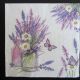 servetel intreg flori floare lavanda margarete 